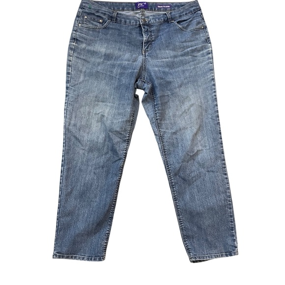 Just My Size Classic Fit Denim Jeans Cobalt Wash Embellished Pocket 18W - Picture 1 of 8